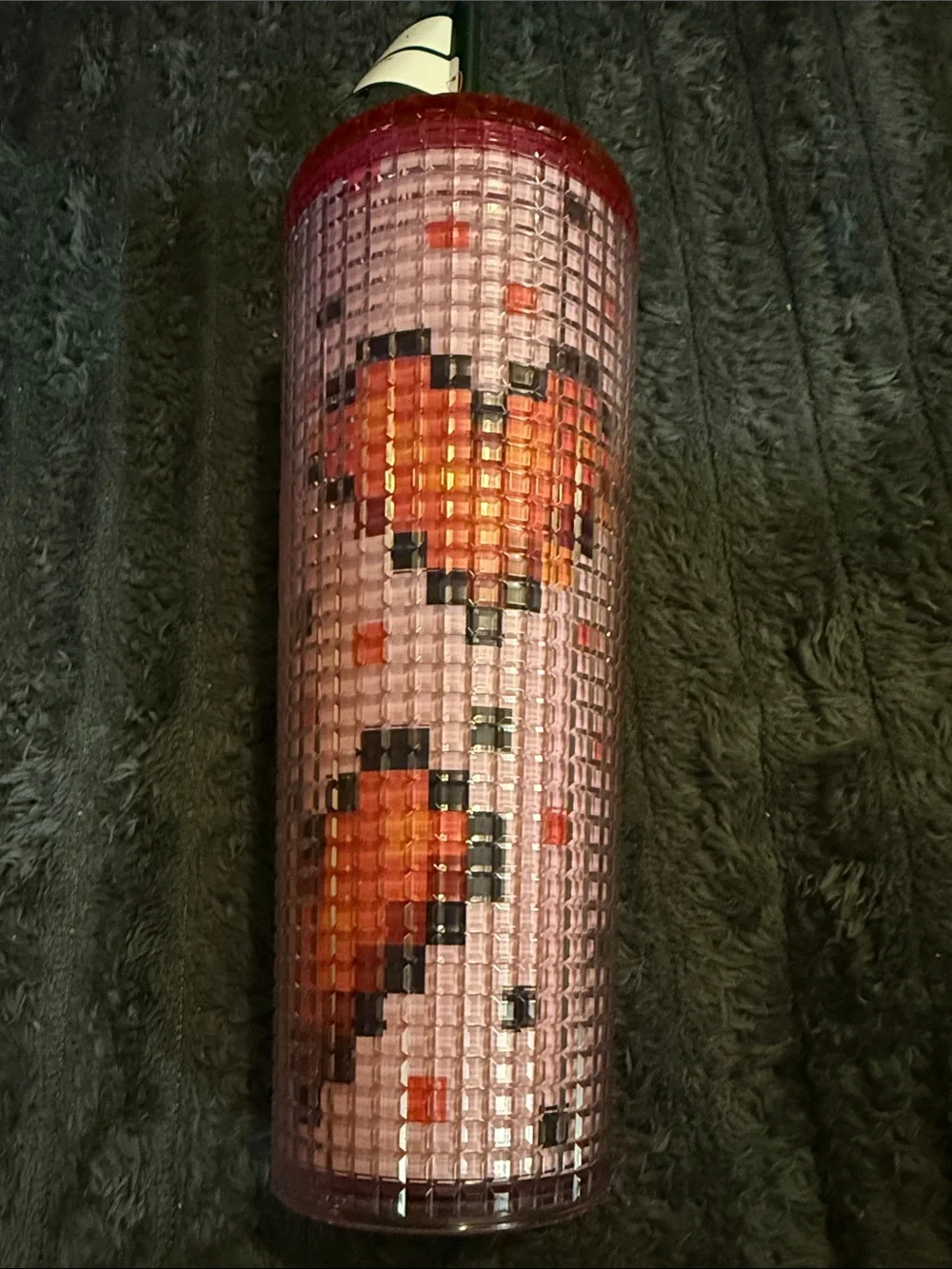 NEW 2025 Starbucks Valentine's Day FLOWERS & PIXEL HEART 24oz Tumbler & TOPPER
